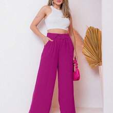 A-Lows A&L Women's Dune Pantalone Pants With Elastane - 玫瑰紅 - 查看 2