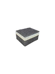 1 Pezzo Scatola da tavolo per il Contenimento, Scatola portaoggetti intrecciata in rattan di carta, Cesto di Stoccaggio con Coperchio, Cesto per riporre Vari Oggetti, Snack, Prodotti Cosmetici, Cucina, Giocattoli, Cesto Portaoggetti per Cosmetici, Cesto