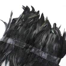 Gothic Feather Shoulder Piece   Swan Costume For Halloween Festivals - Black - View 5