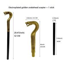1 cây gậy đầu rắn hóa trang Halloween, quyền trượng rắn, cosplay, ABS (nhựa ABS) - Nhiều màu - Xem 7