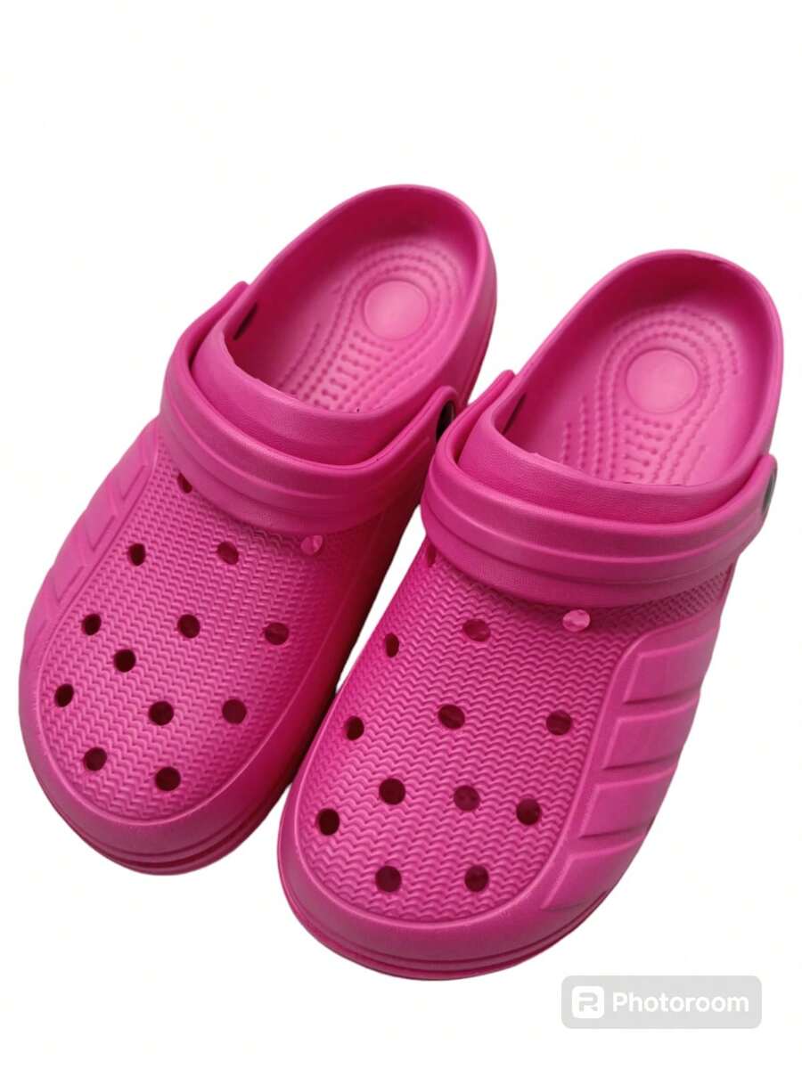 Sandalias zuecos tipo clogs para dama ligera comoda ideal para uso domestico - Rosa Fucsia - Ver 1