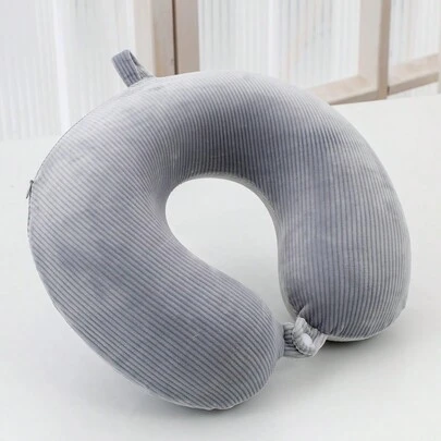 Memory Foam Solid Neck Pillow, U-Shaped Travel Pillow, Removable [Open The Vacuum Packaging, Allow It To Air Out And Regain Its Shape Before Using]