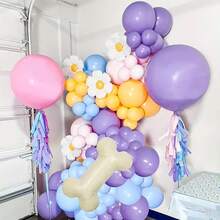 142 Chiếc Màu Tím Xanh Vàng Bong Bóng Cao Su Hoa Cúc Bóng Vòng Hoa Vòm Bộ Dành Cho Giới Tính Tiết Lộ Sinh Nhật Tiệc Cưới Chủ Đề Chó Nền đồ Trang Trí Quầy Bar Tại Nhà - Nhiều màu - Xem 3