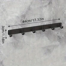 Modern Black Aluminum Wall Mounted Hook For Bathroom Accessories, Suitable For Towels, Coats And Clothes