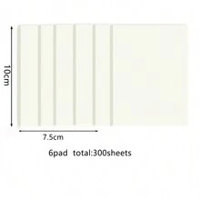 Transparent Sticky Notes Self-Stick Note Pads Waterproof Memo Pad Scratch Pad, 300-Sheets/Pack (6 Different Sizes, Clear),School Supplies,Back To School - Clear - View 14