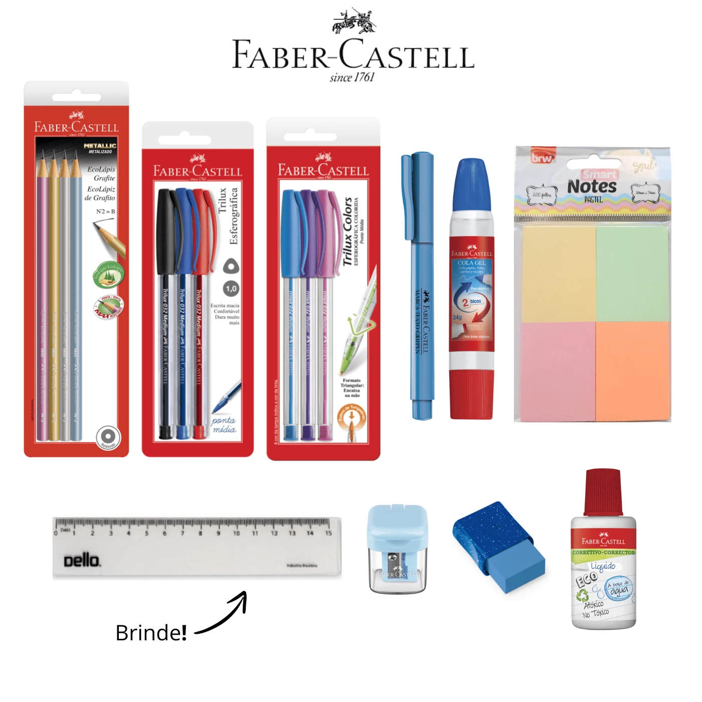 Back To School Stationery Kit Faber Castell Complete School Supplies - Màu xanh lam - Xem 1
