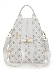 Stylish Large Capacity Women Travel Backpack - White - View 6