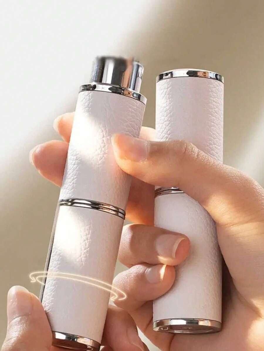 1入組8ml便攜式迷你可補充香水瓶,高端皮革旅行香水噴霧瓶化妝品容器 - 白色 - 查看 1