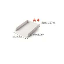 Stackable Letter Tray Organizer, White Plastic Desktop Document Sorter For A4 Paper, Magazines And Receipts - Office Supplies Organizer, Customizable Design, Suitable For Everyone - White - View 9