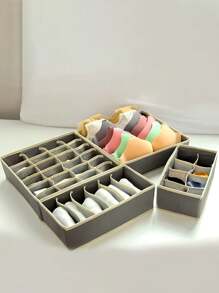 1pc Multifunctional 3-In-1 Netted Compartmental Drawer Style Wardrobe Organizer, For Storing Underwear, Socks, Bras, Jeans - Suitable For Student Dorms ,Jewellery Box,Pouch,Makeup Brush Holder,Brush Holder,Perfume Organiser,Pouch Bag,Gifts For Women,Christmas Gifts,Gift Ideas For Women