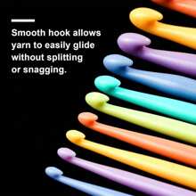 1pc-52 chiếc móc nhựa đan móc DIY, kim mũi lớn, đánh dấu mũi đan móc nhiều màu, kéo hình chữ U nhiều màu sắc dành cho người yêu thích đan móc để làm vớ, mũ, khăn quàng cổ, túi xách (Màu ngẫu nhiên) - Nhiều màu - Xem 5