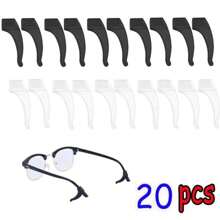 20 chiếc giá đỡ chạy bằng silicon chống trượt cho kính mắt, giá đỡ chống trượt cho kính, móc tai kính, miếng đệm tai chống trượt cho kính, miếng đệm tai kính, kẹp tai, giá đỡ màu hồng - Nhiều màu - Xem 7