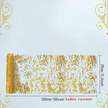 1/3/18pcs Luxury Round Placemats & Square Table Runners, Wedding Party Celebration Decor, Metal Mesh Gold Foil Placemats, Usable Gold & Silver Round Placemats, Gold Foil Metal Mesh Small Mats, For Christmas Valentine Party Decorations, Gold & Silver - Multicolor - View 19