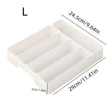 Kitchen Drawer Organizer, Divided Compartment Cutlery Organizer, Cutlery Storage Tray, Western Cutlery Organizer, Home Decoration, Christmas Gifts, Home Gifts, Room Decoration, - Multicolor - View 9