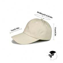 A-Z English Letters Casual Polyester Baseball Cap, Beige, All Season