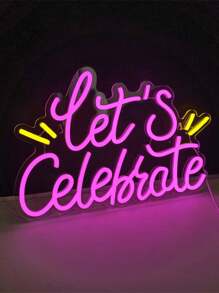1pc Neon Light Wall Decor LED Letter Multi-Color Decorative Light, Suitable For Room, Gym, Bedroom, Birthday, Bar