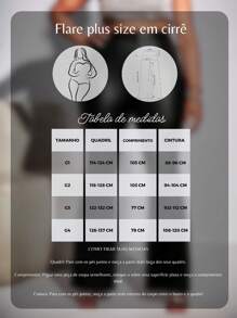 Flare Plus Size In Cirre Glitter Wet Fake Leather Elegance And Comfort In One Piece - 黑色 - 查看 2