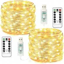 万圣节快乐灯串 1 件或 2 件 33 英尺 100 个 LED 仙女灯 USB 带遥控器圣诞灯带遥控器防水 8 种模式萤火虫闪烁灯串适用于圣诞节、婚礼户外装饰万圣节派对、家居装饰、厨房装饰、万圣节装饰、房间装饰、圣诞装饰、派对装饰、派对礼物、万圣节装饰、圣诞装饰、万圣节礼物、圣诞礼物、厨房用品、厨房用具、厨房工具、厨房用品。 - USB - 查看 15