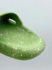 1 đôi dép đế bằng chống trượt kiểu ombre cho trẻ em, thích hợp sử dụng trong nhà/ngoài trời, nhà cửa, phòng tắm, mùa hè. - màu xanh lá - Xem 3