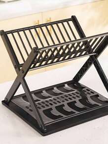 Ecurridor De Platos De 3 Niveles De Hierro y plástico Increible Escurrridor De Trastes Pórtatil, Altamente Resistente. - Blanco - Ver 7