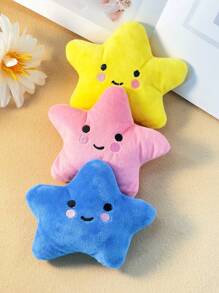 1pc Plush Star Shaped Pet Toy, Squeaky, Chewable Toy For Dogs & Cats, Pet Supplies