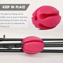 Silicone Rod Holder Balls, Secure Hold & Easy Separation, Durable, Reusable Fishing Supplies - Multicolor - View 10