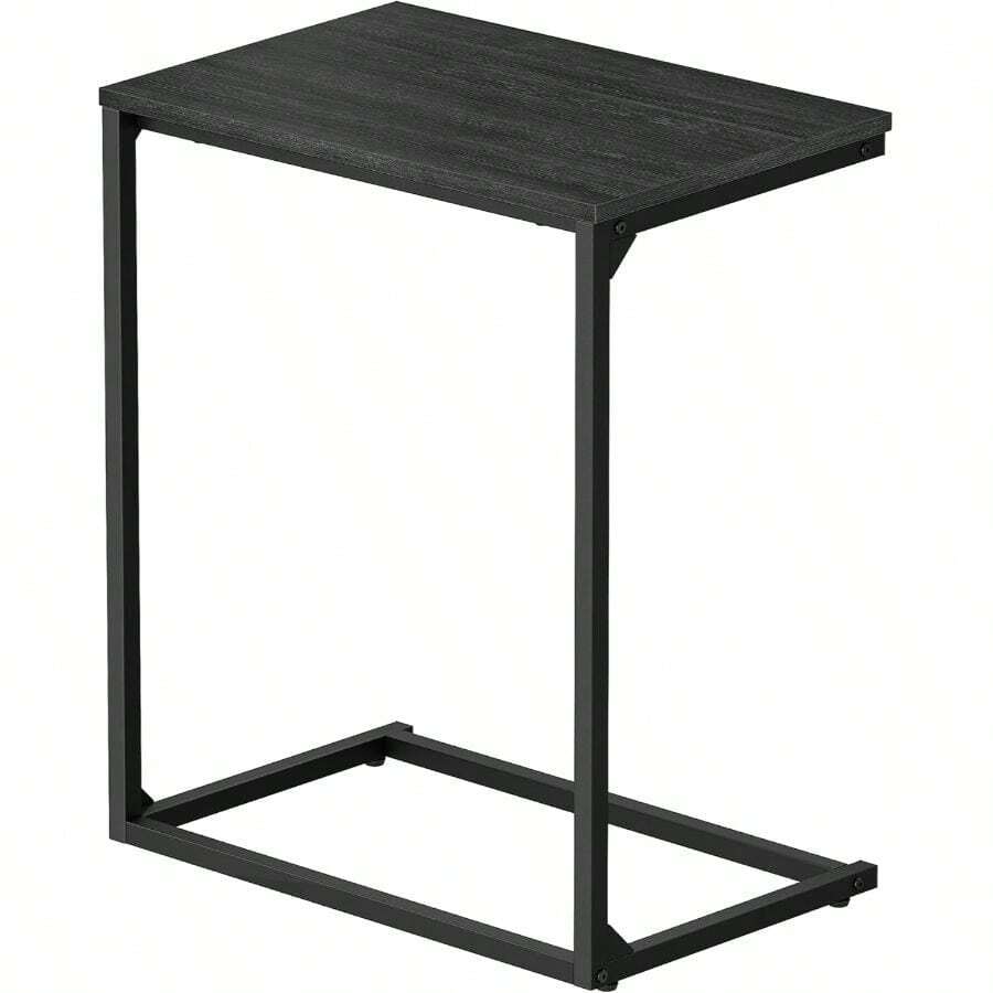 VASAGLE C Shape End Table, Small Coffee Table For Couch Or Sofa, Industrial Side Table In Living Room, Bedroom, 13.8 X 21.7 X 26 Inches - Black - View 1