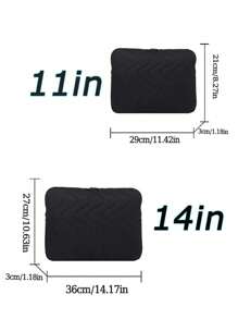 1 件简约时尚百搭纯色 PU 皮革材料,几何图案印花,大容量拉链开合方形包女士手提包,适合旅行、工作和度假,手提包 11 13 英寸便携式桌面保护袋,适用于 Mac Book HP ASUS 平板电脑手提包保护套 9-11 英寸兼容 Ipad Air 4 5 Pro 11 Mini 5 6 IPad 保护套兼容小米 5 三星华为 - 黑色 - 查看 4