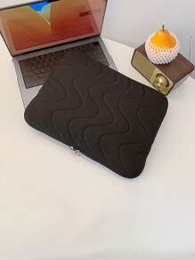 1 件简约时尚百搭纯色 PU 皮革材料,几何图案印花,大容量拉链开合方形包女士手提包,适合旅行、工作和度假,手提包 11 13 英寸便携式桌面保护袋,适用于 Mac Book HP ASUS 平板电脑手提包保护套 9-11 英寸兼容 Ipad Air 4 5 Pro 11 Mini 5 6 IPad 保护套兼容小米 5 三星华为 - 黑色 - 查看 11