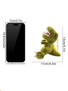 1 pieza Lindo colgante de llavero de peluche en forma de dinosaurio miniatura, muñeco de dinosaurio de peluche pequeño como regalo - Multicolor - Ver 8