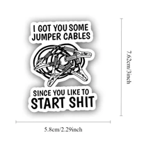 1 件 我给你买了一些跨接电缆，因为你喜欢开始贴纸 | 有趣和讽刺的防水乙烯基贴纸贴花 | 非常适合汽车、笔记本电脑和安全帽 | 送给同事和机械师的理想礼物 | 高品质且耐用 - 彩色 - 查看 2