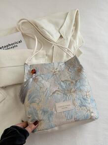 Bolso cruzado de lona vintage, bolso de hombro retro simple, bolso de mano y bolso de mano casual para mujer