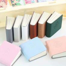 3pcs Mini Notebooks, PU Leather Cover Compact Portable Memo Pads, Creative Stress Relief Sketchbooks, Portable Blank Drawing Boards