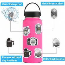 60 PCS Black And White Outdoors Stickers Pack | Vinyl Aesthetics Stickers For Scrapbook,Journaling,Laptop,Bumper,Skateboard,Water Bottles,Computer,Phone,Cartoon,Hard Hat,Car Stickers - Grey - View 5