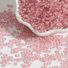 3mm-30g/900pcs,Glass Seed Beads Bulk,Small Craft Beads,Small Beads,Transparent Silver Lined Small Round Pony Beads Bulk For Jewelry Making,Loose Spacer Beads For Jewelry Making Supplies,DIY Crafts Necklace