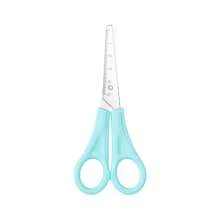 1 pieza Tijeras azules con regla, tijeras DIY para oficina y manualidades para estudiantes - Azul menta - Ver 4