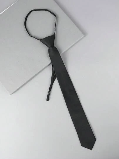 1pc Plain Color Light-Weight Business Casual Woven Fabric Necktie, All-SeasonMen Necktie