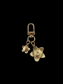 HAILIAN 1pc Alloy Material Cherry Blossom Shaped Lightweight Keychain With ID Tag, Suitable For Bag Pendant, Car Keys, Couples Birthday Gift - White - View 7