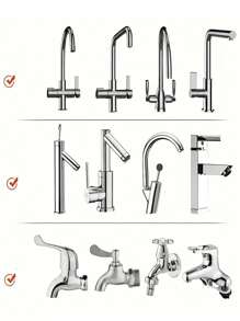 1 个创意 360° 旋转水龙头延长器，长 5.7 英寸，宽 1.37 英寸，具有 2 种更长模式、旋转和防溅喷嘴，可升级厨房节水！ - 彩色 - 查看 5