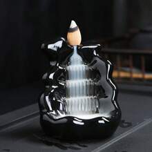 Backflow Incense Burner, Sandalwood Ceramic Incense Holder With Incense Cones Gifts Birthday Graduation