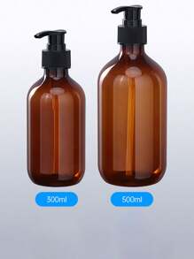 1 个大容量 300ml/500ml 泵式分配瓶，琥珀色透明 PET 塑料，适用于洗发水、沐浴露、乳液、家庭、酒店、旅行使用 - 彩色 - 查看 14