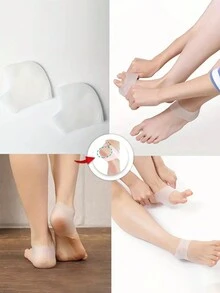 2pcs Silicone Foot Care Moisturizing Gel Socks, Heel Pads - Multicolor - View 4
