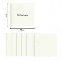 Transparent Sticky Notes Self-Stick Note Pads Waterproof Memo Pad Scratch Pad, 300-Sheets/Pack (6 Different Sizes, Clear),School Supplies,Back To School - Clear - View 13