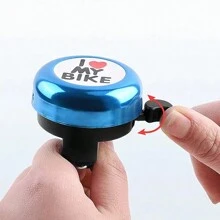 جرس دراجة صغير قطعة واحدة "أنا أحب ركوب الدراجات" شعار، صوت جرس سبيكة عالٍ، مناسب لدراجة جبلية ودراجة طرق، إكسسوارات الدراجات - متعدد الألوان - مشاهدة 3