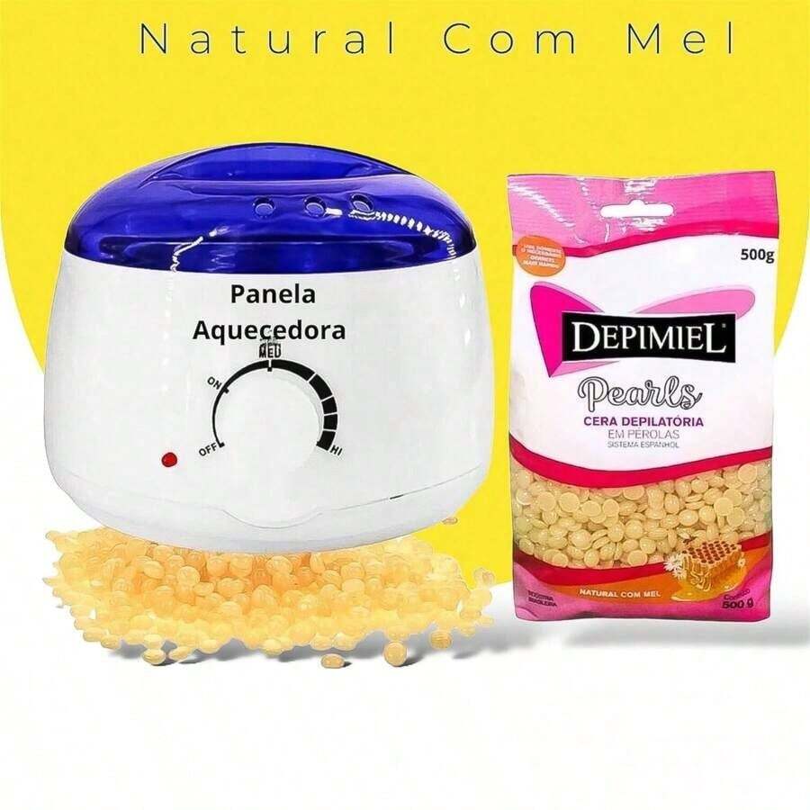 Electric Heating Pan + Depimiel Hot Wax 500g - 黃色 - 查看 1