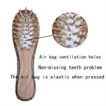 1 chiếc lược chải tóc pha lê sang trọng - Tay cầm chống trượt cao cấp, lược đệm khí, thích hợp cho học sinh, ngày lễ tình nhân, quà tặng ký túc xá mùa tựu trường, lược gỗ pha lê sáng bóng cầm tay - viên kim cương bạc - Xem 7