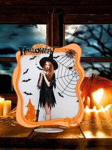 1 件定制照片万圣节主题亚克力相框、个性化桌面装饰装饰品、卧室桌面装饰、亚克力标志/牌匾、万圣节生日派对装饰品、恐怖生日派对装饰品、适合朋友、家人、儿子、女儿、姐妹、侄女的节日展示 - 以及生动的万圣节节日装饰礼物毕业 - 彩色 - 查看 4