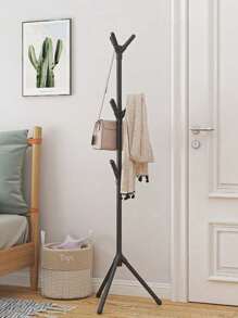 Perchero De Pie Perchero Metálico Para Colgar Ropa 3 Niveles - Negro - Ver 2