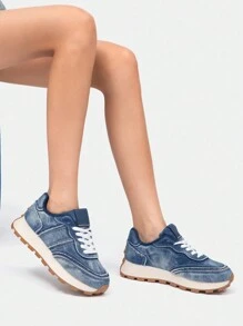 Alan Vincent [Light Freedom Series] Scarpe blu da donna per la primavera 2025, nuovi stile con suola spessa, scarpe sportive confortevoli e alla moda, sneaker casual da donna per uso quotidiano, scarpe da festa all'aperto, scarpe da donna blu, scarpe Cortez per studenti ragazze, scarpe casual Cortez adatte per ogni occasione - Blu - Visualizzare 8