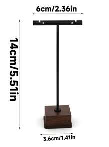 1pc Jewelry Display Stand, Copper & Wooden Necklace, Earrings, Jewelry Display, Prop For Jewelry Photoshoot, Exhibition Booth Decor - Multicolor - View 14